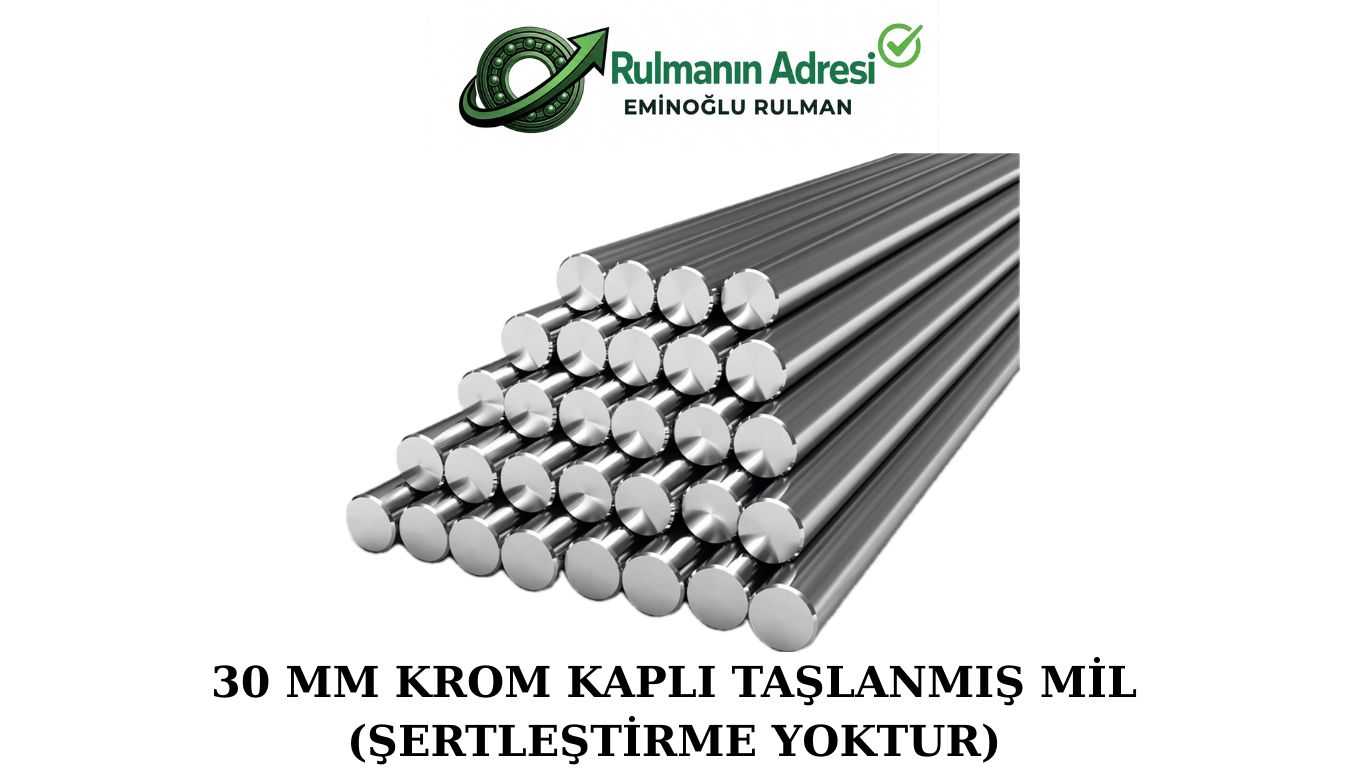 Ø30 mm Krom Kaplı Taşlanmış Mil (Sertleştirme Yoktur)