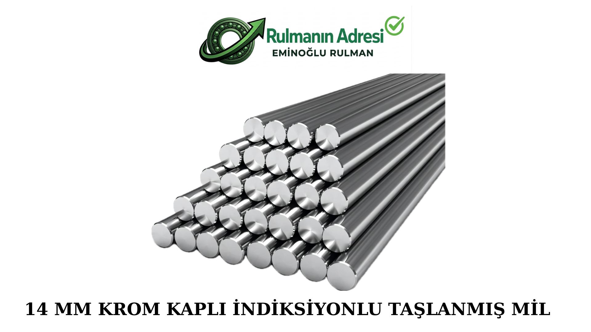 14 Mm Krom Kaplı İndiksiyonlu Taşlanmış Mil